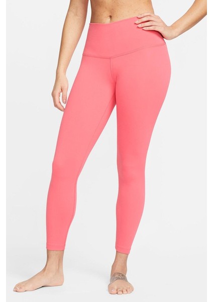 Yoga Dri-Fit High-Rise 7/8 Yüksek Bel Toparlayıcı Kadın Tayt Pembe