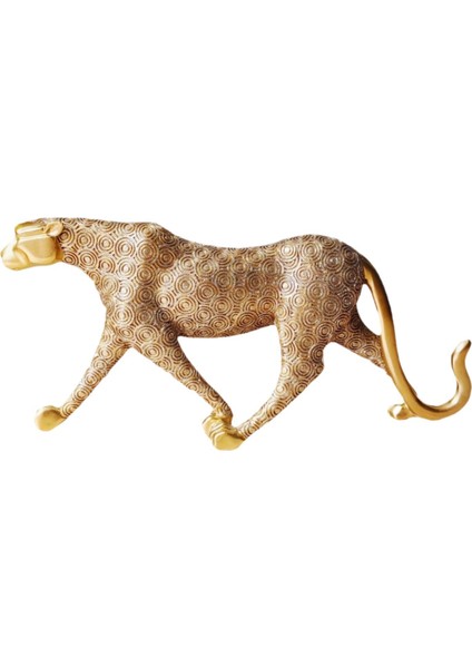 Reçine Leopar Heykeli Yürüyen Çita Heykelciği Eve Taşınma Hediyesi Altın Toplama (Yurt Dışından)