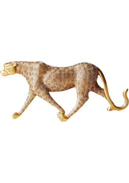 Reçine Leopar Heykeli Yürüyen Çita Heykelciği Eve Taşınma Hediyesi Altın Toplama (Yurt Dışından)