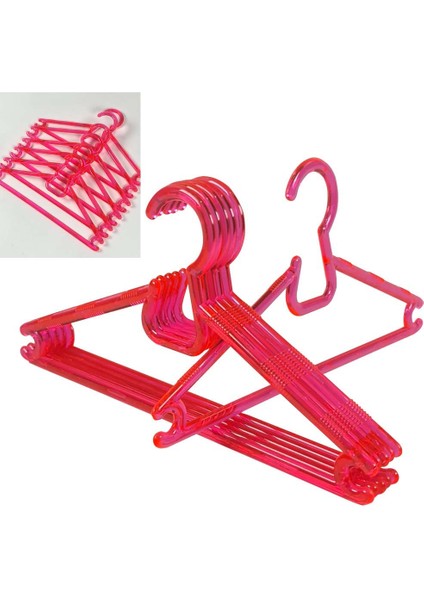 Askı Kristal Bebek Çocuk Askısı 12 Adetli Set Baloncuklu Pembe DE106