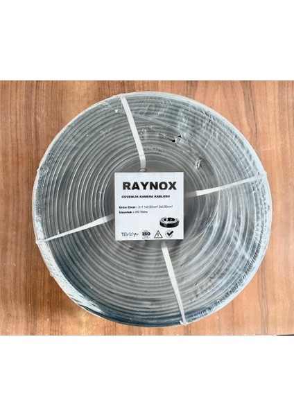 Bilişim Raynox 2+1 2X0.50MM Dış Ortam 250 Metre Cctv Güvenlik Kamera Kablosu