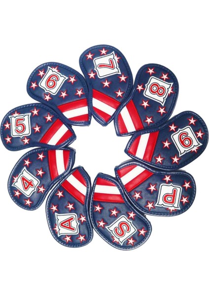 9 Adet Golf Demir Headcovers Erkekler Kadınlar Için Taşınabilir Golf Demir Kulübü Başkanı Kapakları (Yurt Dışından) modelleri
