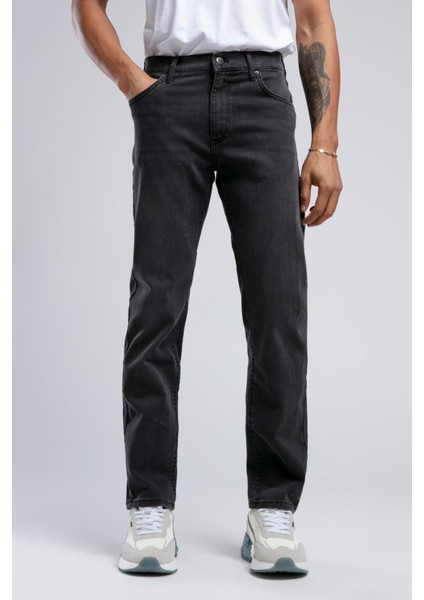Rico Yüksek Bel Normal Kesim Düz Paça Gri Erkek Jean Pantolon
