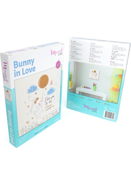 Miniart Bunny In Love Boncuk Nakış Seti