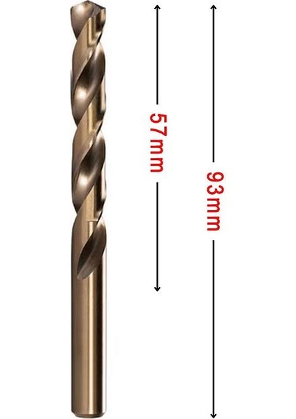 Mte 6mm Paslanmaz Matkap Ucu Altın Seri Hss-E Dın 338