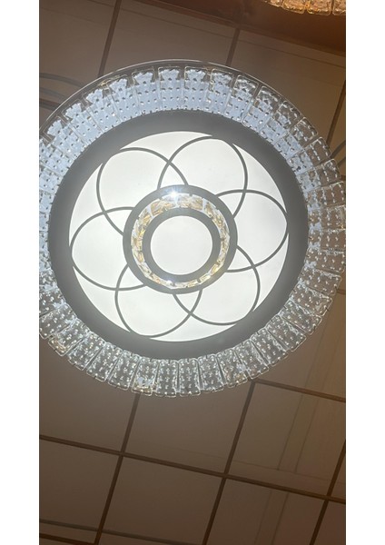 50CM Çapında Kristalm Taşlı Plafonyer LED Avize fiyatları