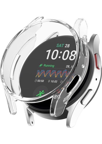 Samsung Galaxy Watch 7 40MM Uyumlu Kasa Ekran Koruyucu 360 Tam Koruma Kılıf Kapak