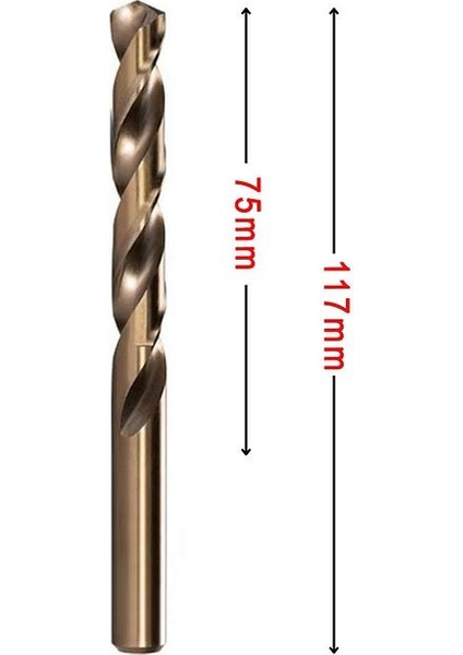 Mte 8mm Paslanmaz Matkap Ucu Altın Seri Hss-E Dın 338