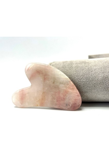 Sertifikalı Pembe Kuvars 1. Sınıf Kalite Gua Sha Doğal Taş Masaj Aleti fiyatları