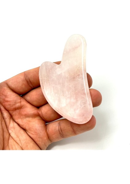 Sertifikalı Pembe Kuvars 1. Sınıf Kalite Gua Sha Doğal Taş Masaj Aleti modelleri
