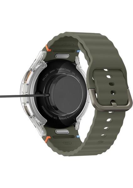 Samsung Galaxy Watch 7 44MM Uyumlu Kasa Ekran Koruyucu 360 Tam Koruma Kılıf Kapak