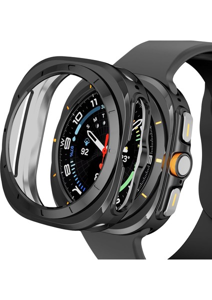 Samsung Galaxy Watch 7 Ultra 47MM Uyumlu Kasa Ekran Koruyucu 360 Tam Koruma Kılıf Kapak