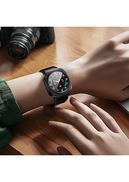 Samsung Galaxy Watch 7 Ultra 47MM Uyumlu Kasa Ekran Koruyucu 360 Tam Koruma Kılıf Kapak