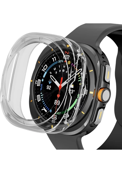 Samsung Galaxy Watch 7 Ultra 47MM Uyumlu Kasa Ekran Koruyucu 360 Tam Koruma Kılıf Kapak