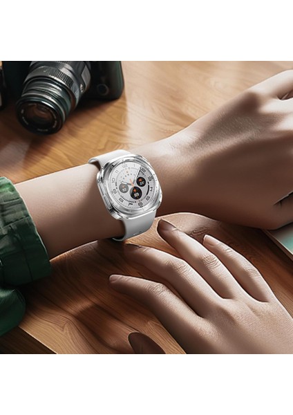 Samsung Galaxy Watch 7 Ultra 47MM Uyumlu Kasa Ekran Koruyucu 360 Tam Koruma Kılıf Kapak