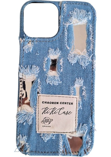 iPhone 14 Uyumlu Jeans Serisi Denim Kot Desenli Premium Telefon Kılıfı