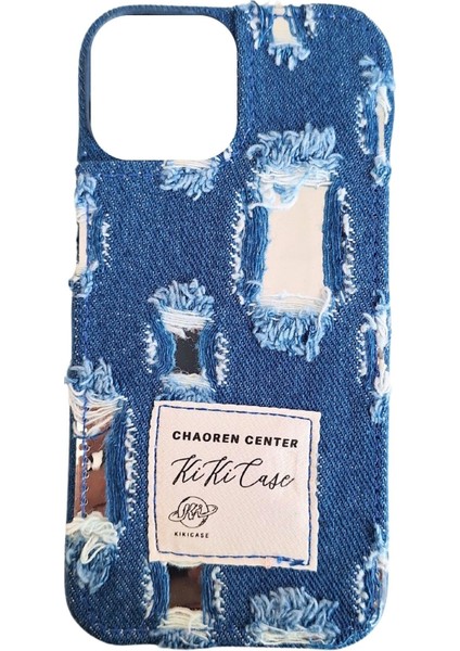 iPhone 14 Uyumlu Jeans Serisi Denim Kot Desenli Premium Telefon Kılıfı