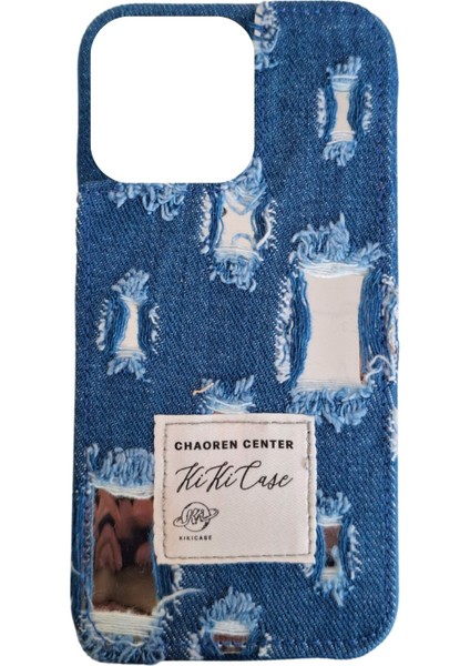 iPhone 13 Pro Max Uyumlu Jeans Serisi Denim Kot Desenli Premium Telefon Kılıfı