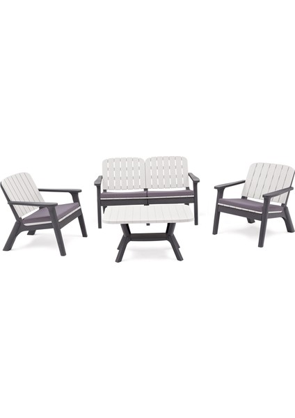 Silva Bahçe Kanepe Takımı, Antresit , 2+1 Oturma Gurubu, Lounge Set Silva,