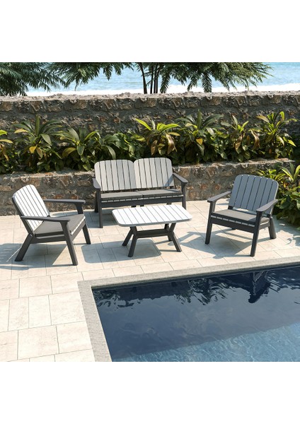 Silva Bahçe Kanepe Takımı, Antresit , 2+1 Oturma Gurubu, Lounge Set Silva,