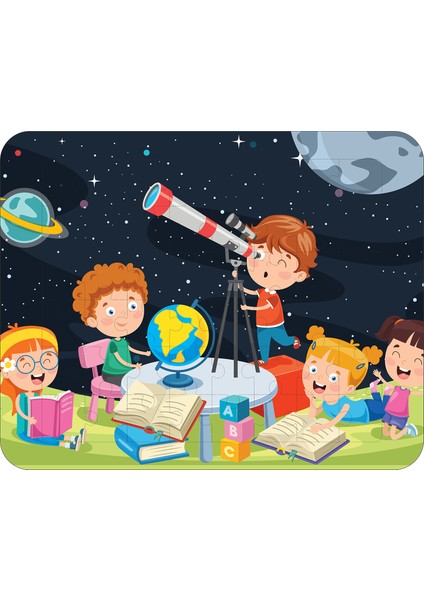 48 Parça Ahşap Eğitici Yapboz Puzzle Seti (Set 4)