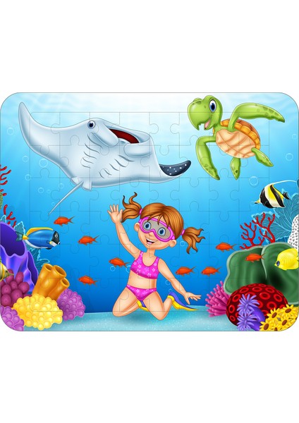 48 Parça Ahşap Eğitici Yapboz Puzzle Seti (Set 4)