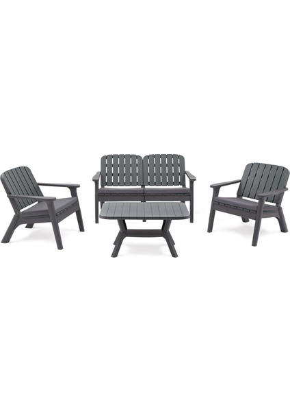 Silva Bahçe Kanepe Takımı, Antresit , 2+1 Oturma Gurubu, Lounge Set Silva,