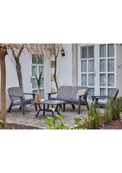 Silva Bahçe Kanepe Takımı, Antresit , 2+1 Oturma Gurubu, Lounge Set Silva,
