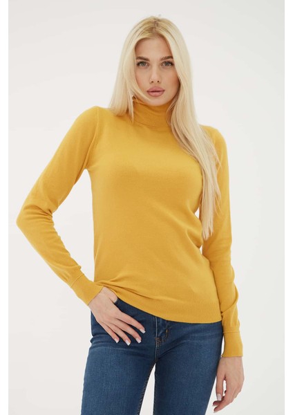 Standart Fit Balıkçı Yaka Triko Kazak Bayan Kazak 24K0780K1