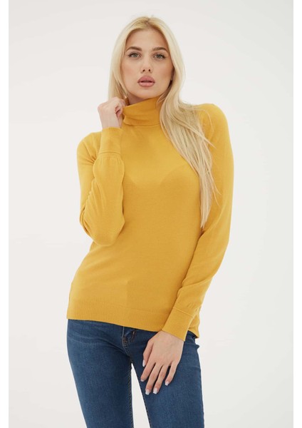 Standart Fit Balıkçı Yaka Triko Kazak Bayan Kazak 24K0780K1 fiyatları