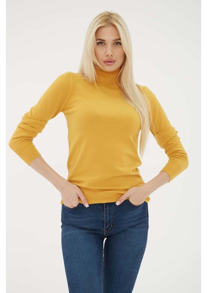 Standart Fit Balıkçı Yaka Triko Kazak Bayan Kazak 24K0780K1 modelleri