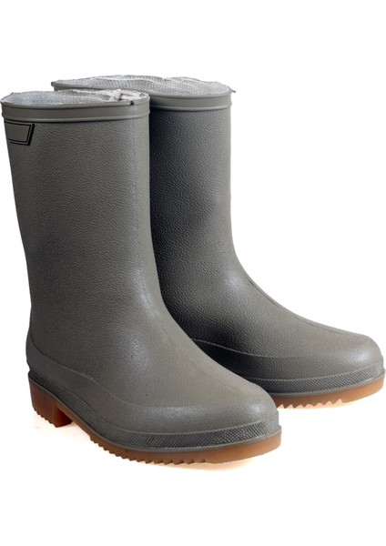 Kısa Krep Kauçuk Yeşil Çizme