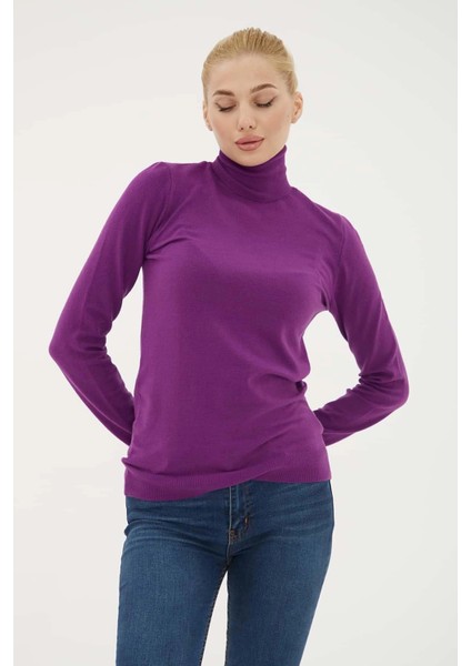 Standart Fit Balıkçı Yaka Triko Kazak Bayan Kazak 24K0780K1 fırsatları