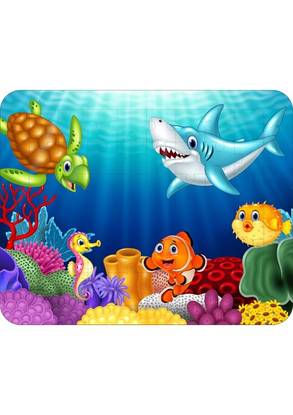 48 Parça Ahşap Eğitici Yapboz Puzzle Seti (Set 1)