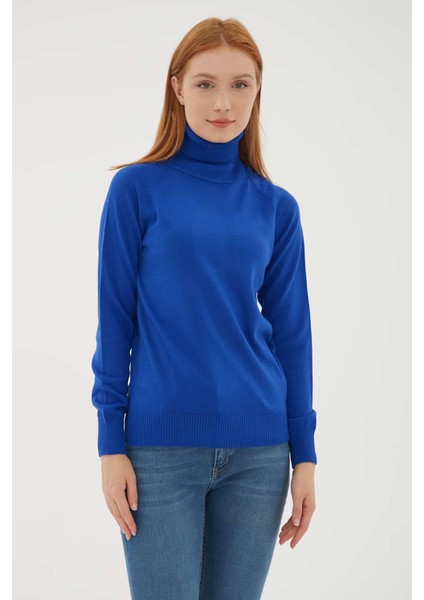 Standart Fit Balıkçı Yaka Triko Kazak Bayan Kazak 24K0401K1 fiyatları