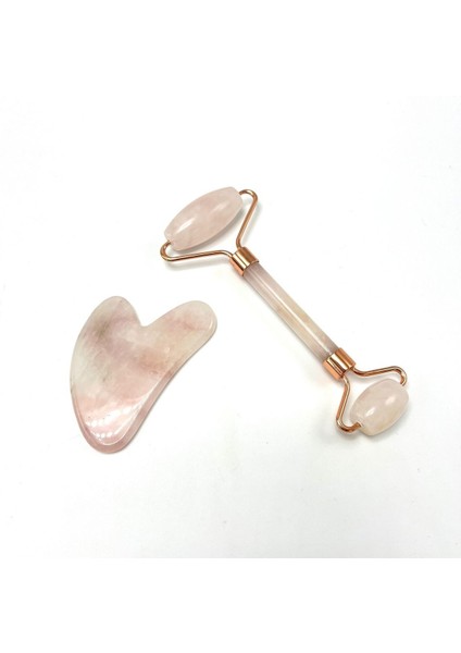 Sertifikalı Pembe Kuvars 1. Sınıf Kalite Roller ve Gua Sha Doğal Taş Masaj Aleti Takım fiyatları