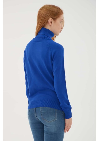 Standart Fit Balıkçı Yaka Triko Kazak Bayan Kazak 24K0401K1 indirimleri