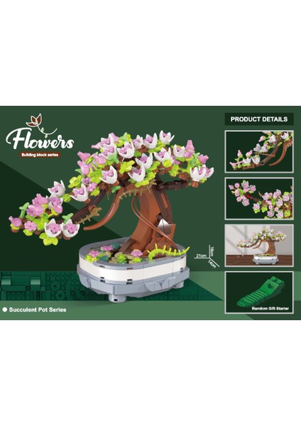 Blok Çiçek Bonsai Ağacı 451 Parça