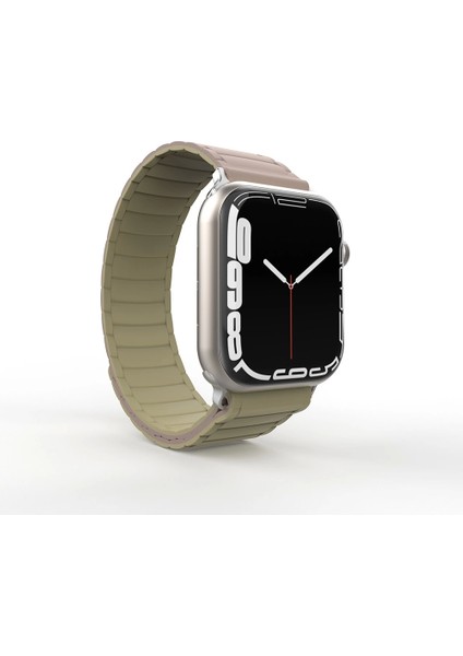 Apple Watch 7 45MM Uyumlu KRD-122 Silikon Kordon Strap Kayış