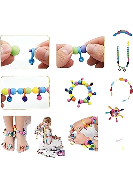 Diy Boncuk Takı Yapma Seti 220 Parça