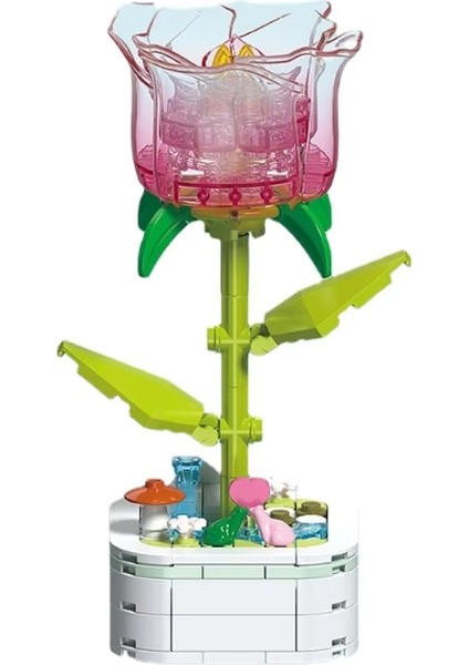 Kri?stal Çi?çekler Yapı Blokları Gül