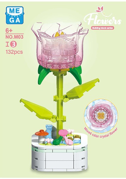 Kri?stal Çi?çekler Yapı Blokları Gül fiyatları