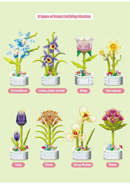 Kri?stal Çi?çekler Yapı Blokları Gül modelleri