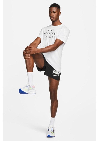 Dri Fit Running Division Men's Tee Erkek Koşu Antrenman Tişörtü Beyaz