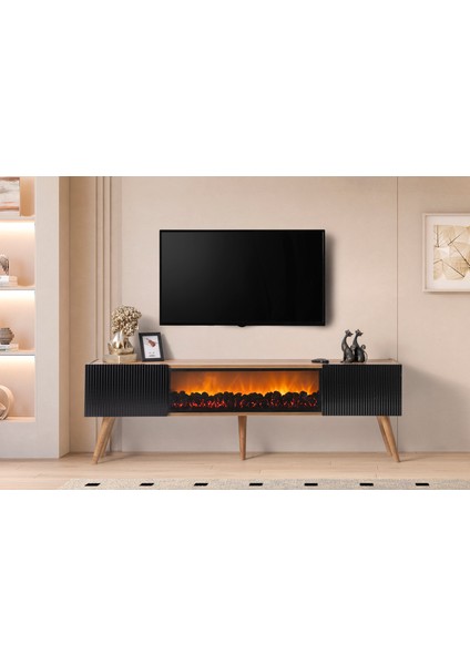 Venıce Şömineli Tv Ünitesi %100 Mdf