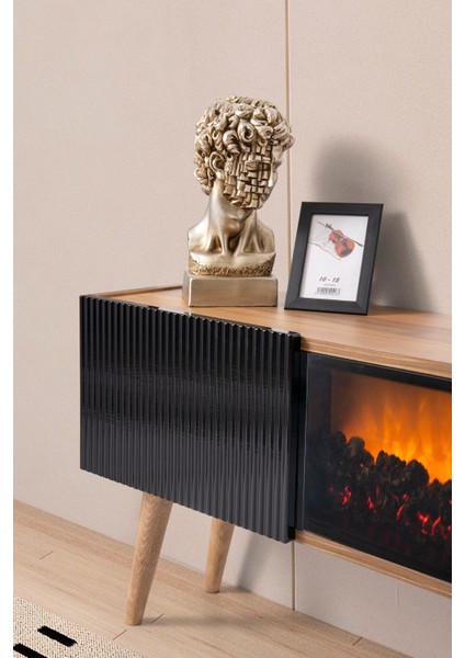 Venıce Şömineli Tv Ünitesi %100 Mdf