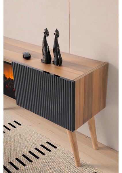 Venıce Şömineli Tv Ünitesi %100 Mdf