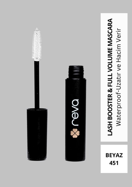 Lash Booster & Full Volume Color Mascara -Tam Hacim & Uzatan Renkli Maskara Beyaz 451