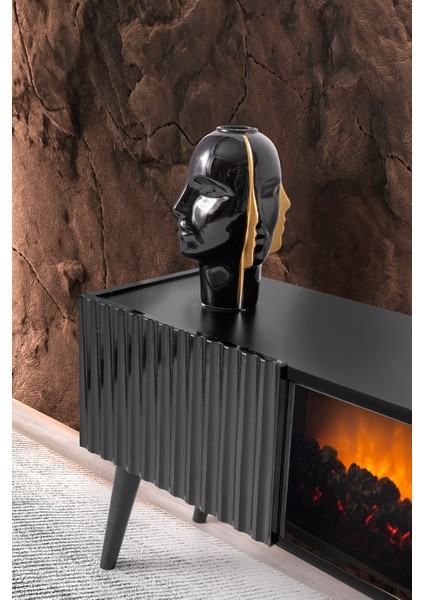 Venıce Şömineli Tv Ünitesi %100 Mdf