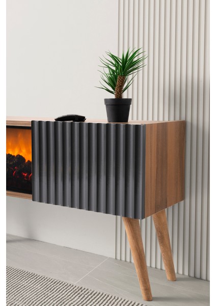 Venıce Şömineli Tv Ünitesi %100 Mdf